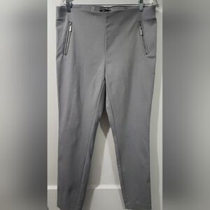 🌸NWOT Dalia Silver Trouser pants with Zipper Accents🌸 size 14